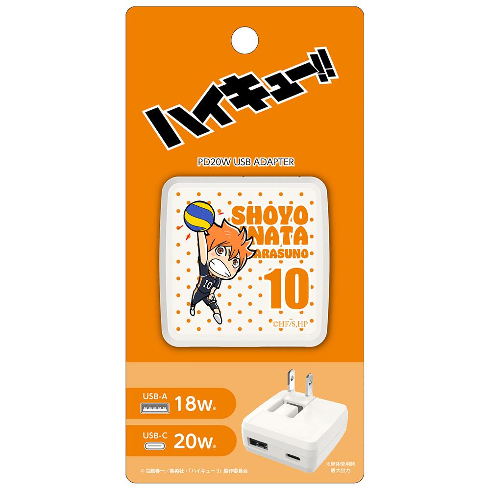 ハイキュー!! PD20W AC充電器 日向 翔陽　