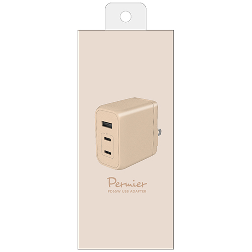 PD65W AC充電器 カフェラテ　