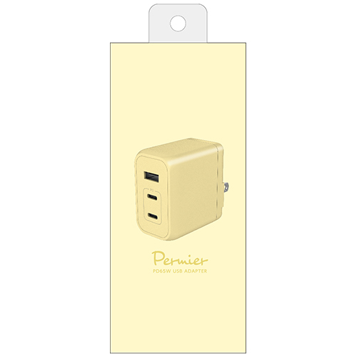 PD65W AC充電器 レモンイエロー　
