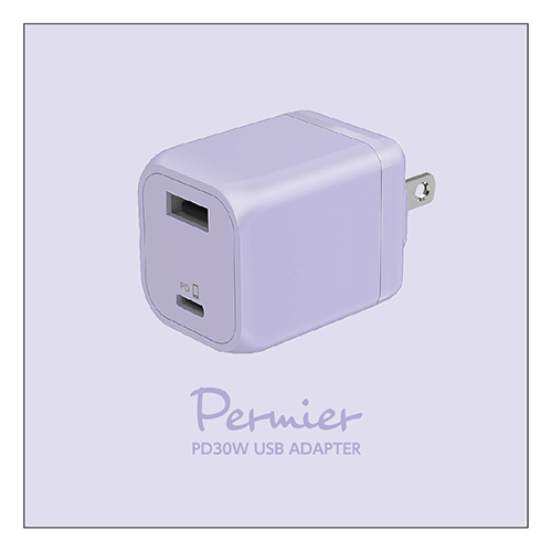 PD30W ACアダプター ラベンダー　