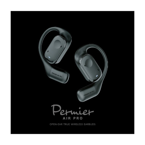 完全ワイヤレスイヤホン Permier AIR PRO Open Ear ブラック　