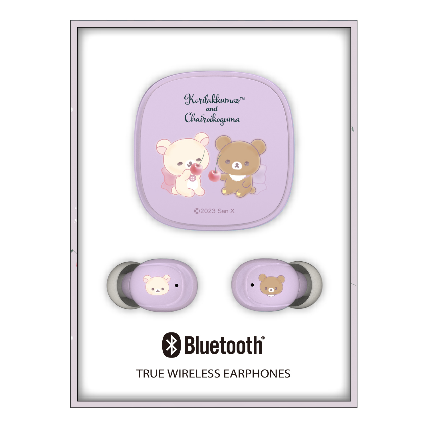 リラックマ 完全ワイヤレスイヤホン パープル　
