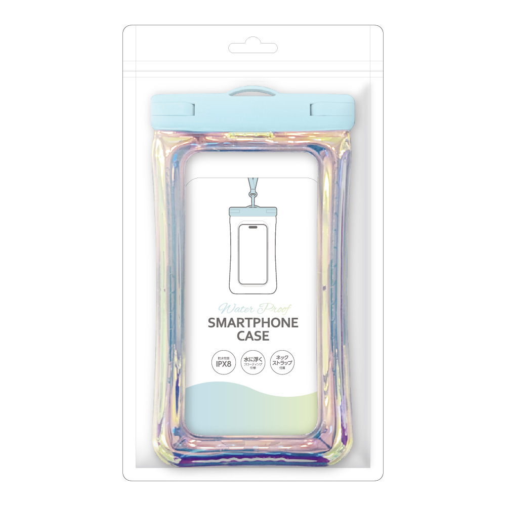 スマホ用防水ケース ブルー　