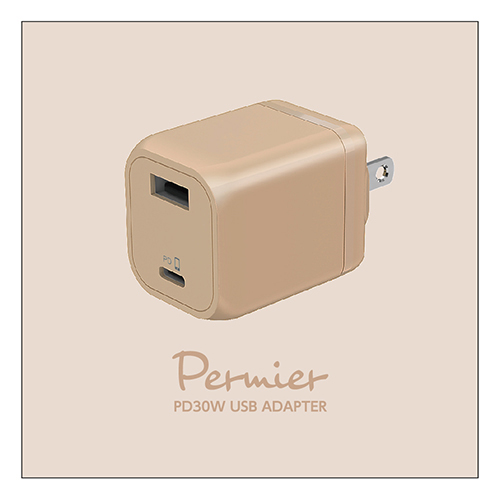 PD30W ACアダプター カフェラテ　